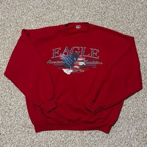 Red Vintage Jerzees “Eagle American Tradition” Crewneck M
